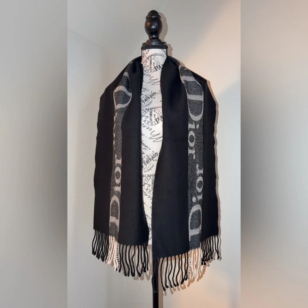 Authentic Christian Dior Stole Muffler Shawl Logo